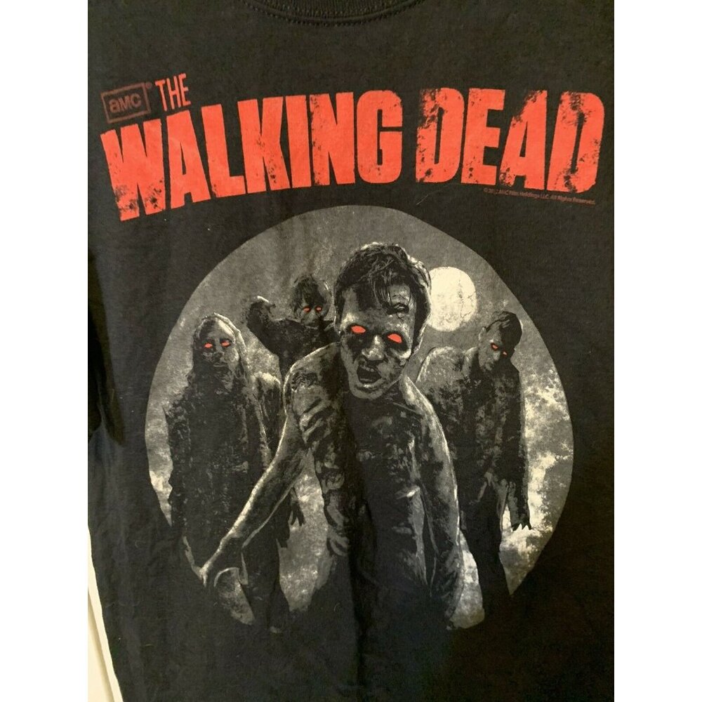Vtg The Walking Dead T Shirt Size‎ M Black Zombie Horror 2012